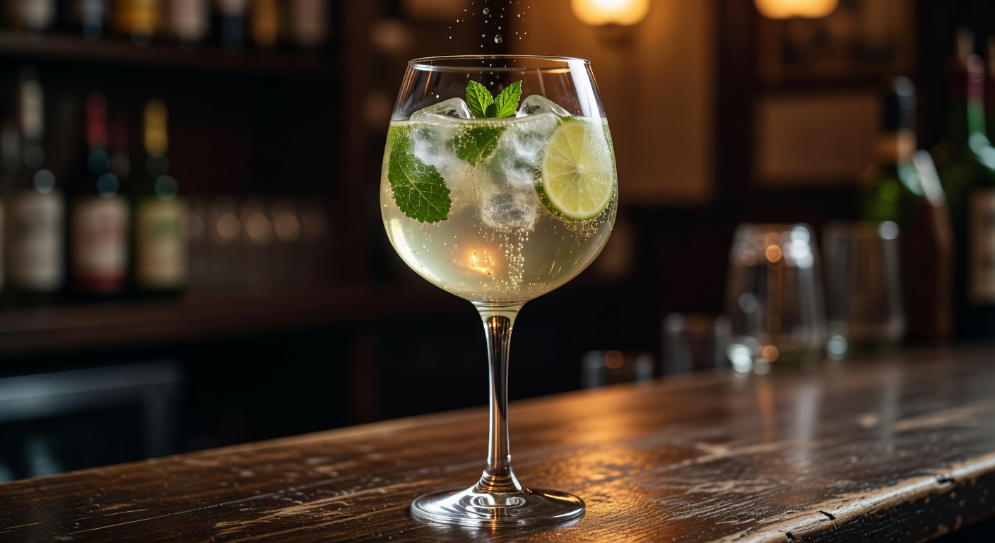 Hugo Cocktail mit Minze und Limette